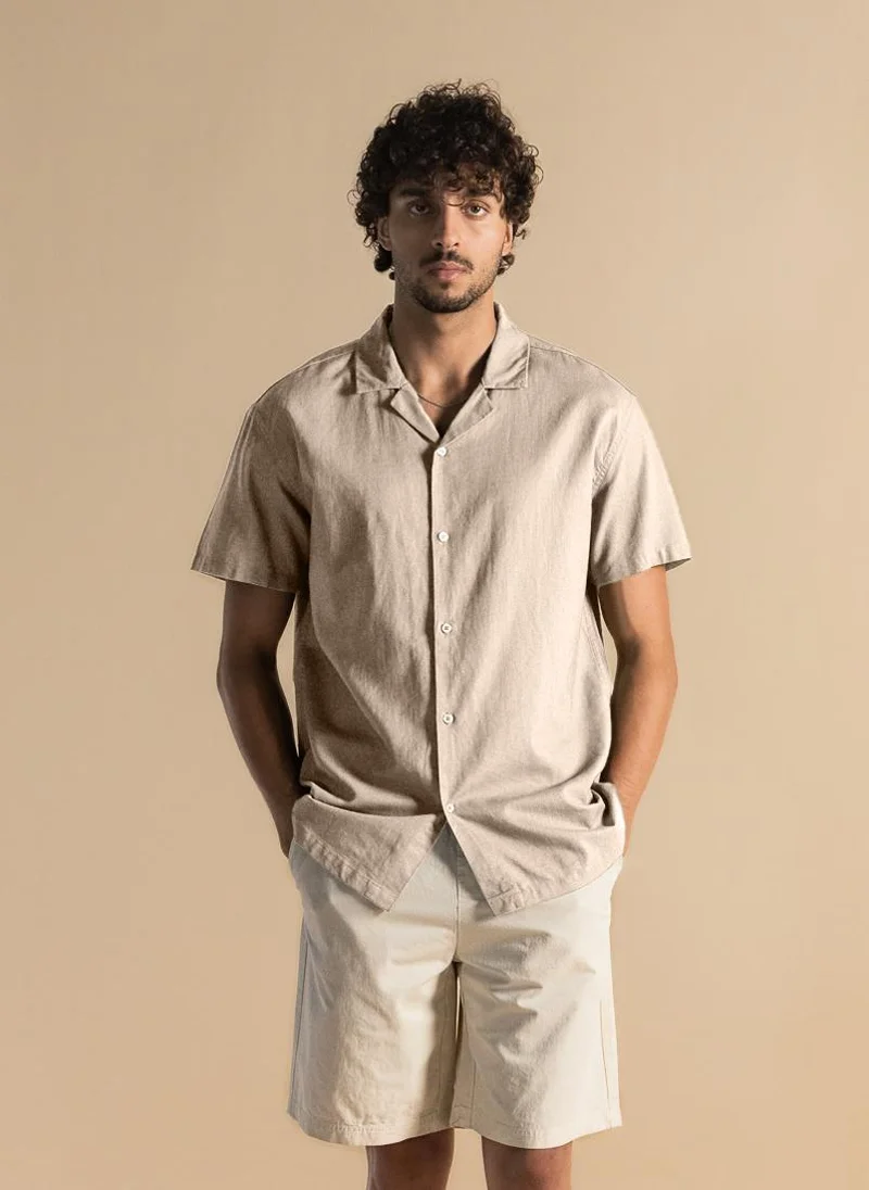 شايبس LINEN BLEND RELAXED-FIT SHIRT