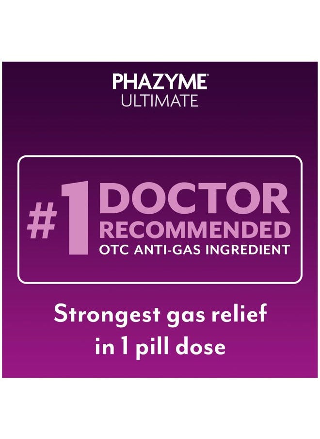 Phazyme - Gas Relief, Ultimate Gas and Bloating Relief for Adults, 500 mg Simethicone Fast Gels, 20 Count - Image 1