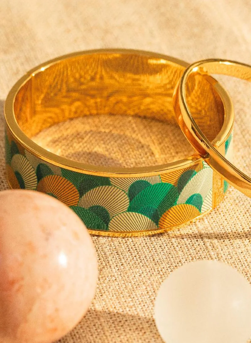 Bangle up Adjustable Enamel Cuff Bangle