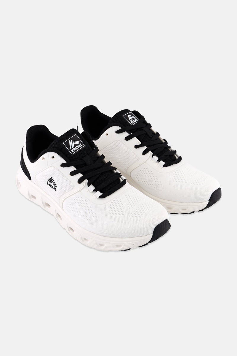 RBX Women Brand Logo Lace Up Training Shoes, White - Image 1