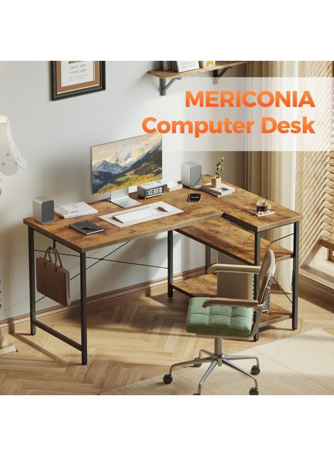 Mericonia Rolling Computer Desk with Wheels, Gaming Desk for Small Spaces, Modern Simple Style Table for Home Office, Study Writing Table (Caster, Light Antique, 32 inch) - Image 2