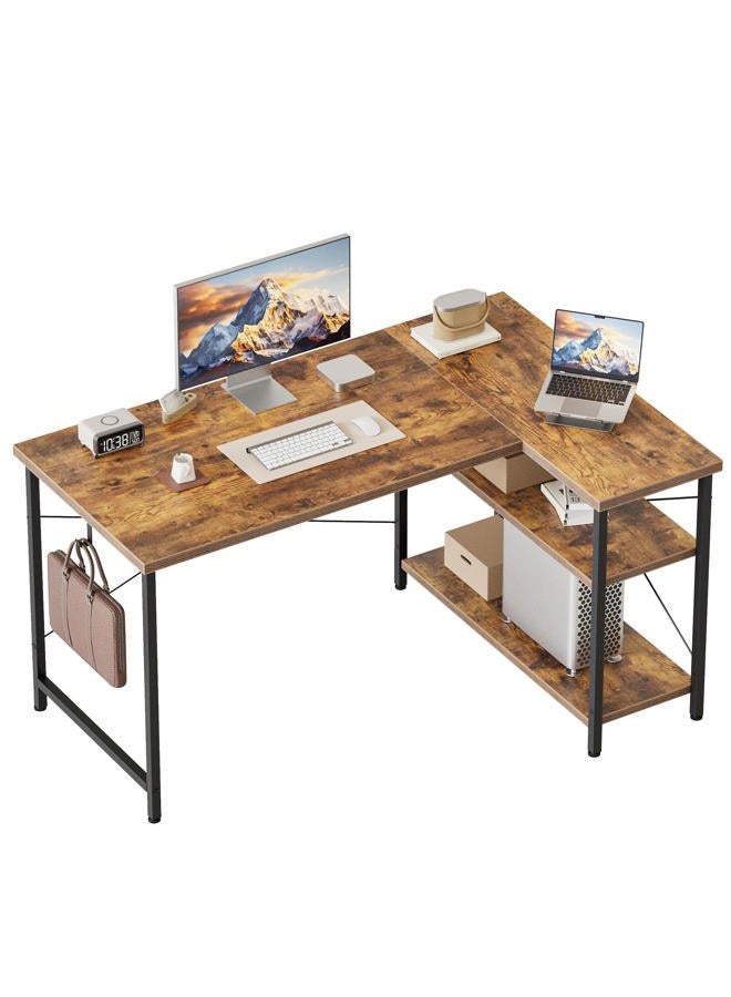 Mericonia Rolling Computer Desk with Wheels, Gaming Desk for Small Spaces, Modern Simple Style Table for Home Office, Study Writing Table (Caster, Light Antique, 32 inch) - Image 1