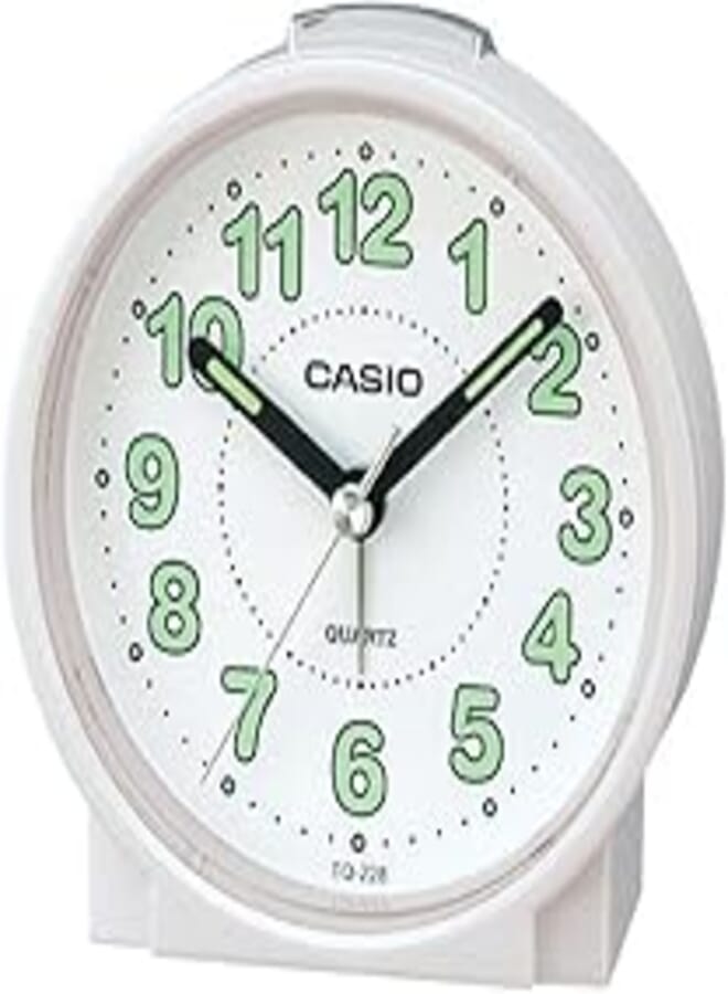 Casio Round Alarm Clock [TQ-228-7DF] White