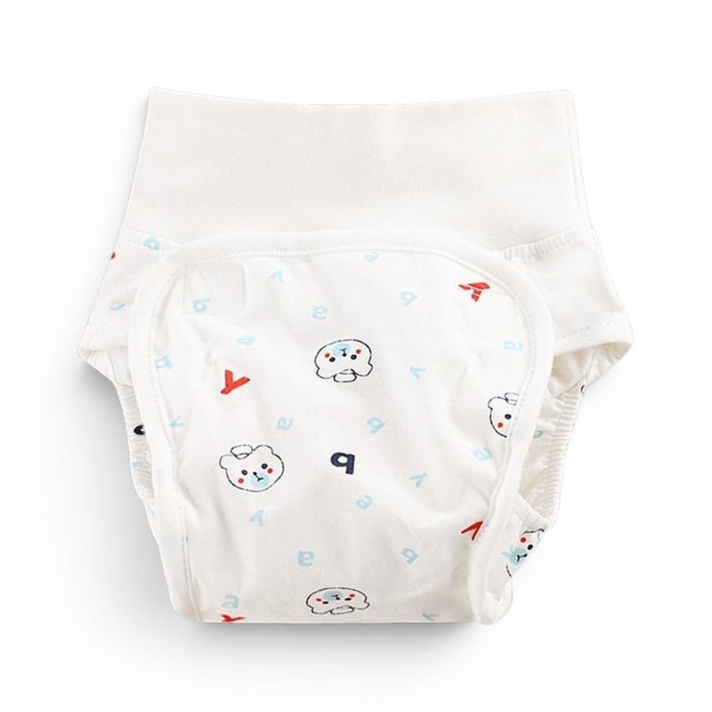 Washable Reusable Cloth Baby Diapers High Waist 100% Organic Cotton 3-Layer Leak-Proof Design with Built-in TPU Layer – Adjustable Breathable Summer Diapers for Newborn 0-12 Months - Image 1