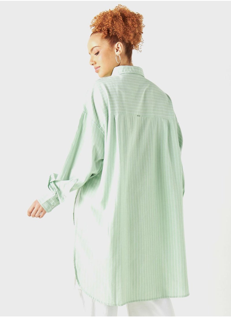 Lee Cooper Striped Denim Shirt  - Image 2