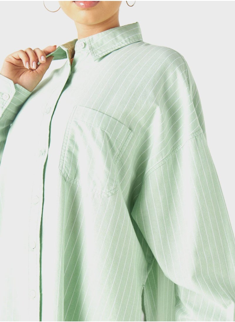 Lee Cooper Striped Denim Shirt  - Image 3