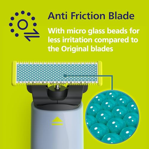 Norelco Philips Norelco OneBlade Anti Friction Blade, Genuine Replacement Blade for OneBlade Electric Shaver and Trimmer, Durable Stainless Steel, Trim, Edge and Shave, 2 Pack, QP225/80 - Image 3