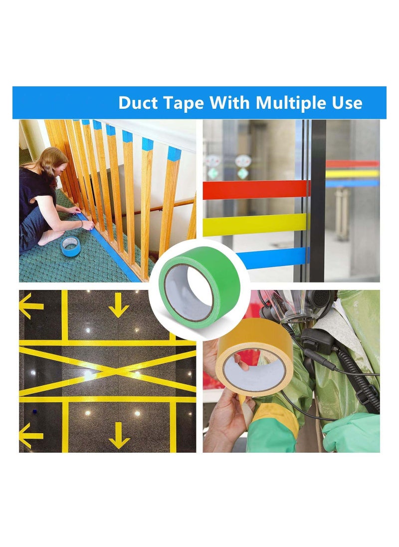 SYOSI 6-Pack Rainbow Colored Duct Tape Heavy Duty No Residue Tear by Hand Waterproof Great Bright Duct Tape for Packaging Arts & Crafts Color-Coding and DIY Projects 45mm*18m  - Image 3