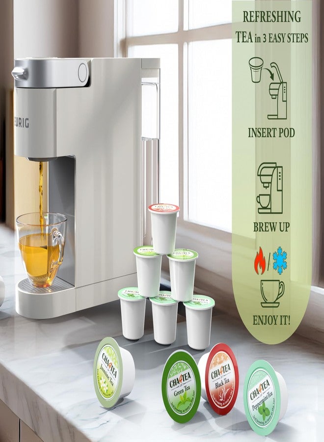 مجموعة شاي أخضر متنوعة من Cha4TEA، 36 كبسولة، لماكينات تحضير القهوة Keurig K-Cup (شاي أخضر ماتشا، شاي أخضر، شاي أخضر ياسمين، شاي أولونغ) - Image 2