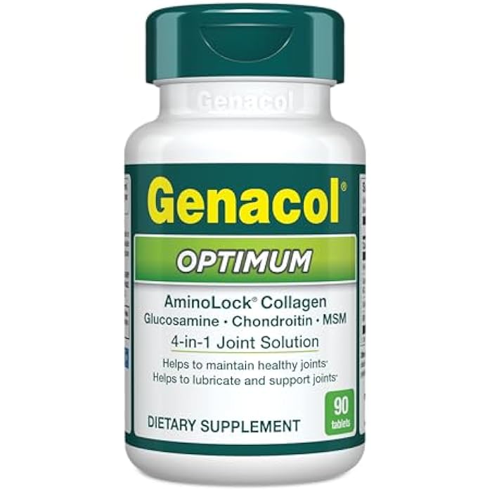 Genacol Optimum – Glucosamine, Chondroitin, MSM and Ultra-Hydrolyzed Collagen Joint Supplement, Maintains Healthy Joints, Protects & Lubricate Cartilage, 90 Tablets (30-Day Supply) - Image 1