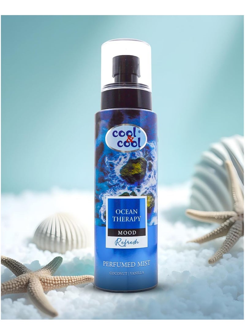 Cool & Cool Perfumed Mist Ocean Therapy 250ML - Coconut & Vanilla, Refreshing Tropical Body Mist for Men & Women - Image 3