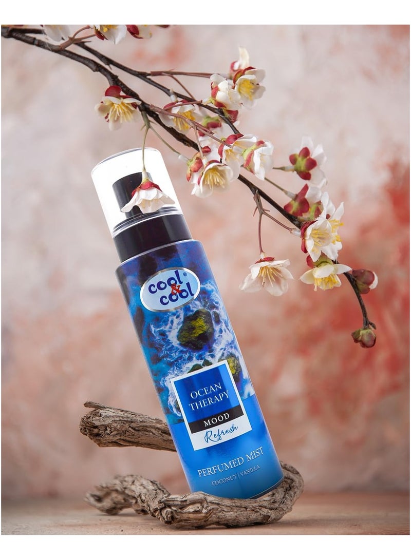 Cool & Cool Perfumed Mist Ocean Therapy 250ML - Coconut & Vanilla, Refreshing Tropical Body Mist for Men & Women - Image 4