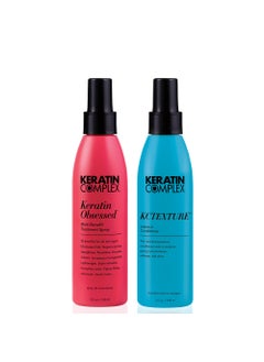 KERATIN COMPLEX Keratin Complex - Blow Dry Essential Curl Kit - Keratin Obsessed, 5 fl oz + KCTEXTURE Leave-In Conditioner, 5 fl oz 