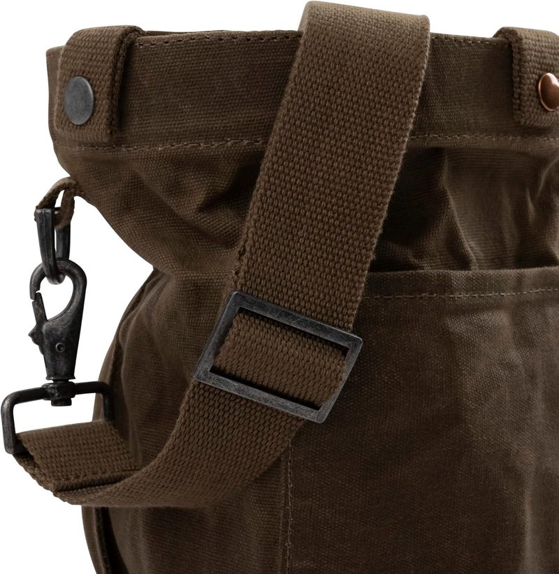 Barebones Versatile Waxed Canvas Foraging Bag - Dark Khaki - Image 2