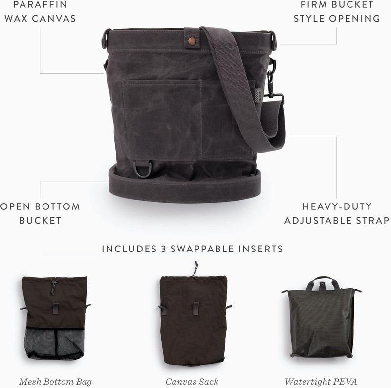 Barebones Versatile Waxed Canvas Foraging Bag - Dark Khaki - Image 4