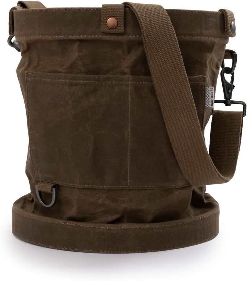 Barebones Versatile Waxed Canvas Foraging Bag - Dark Khaki - Image 1