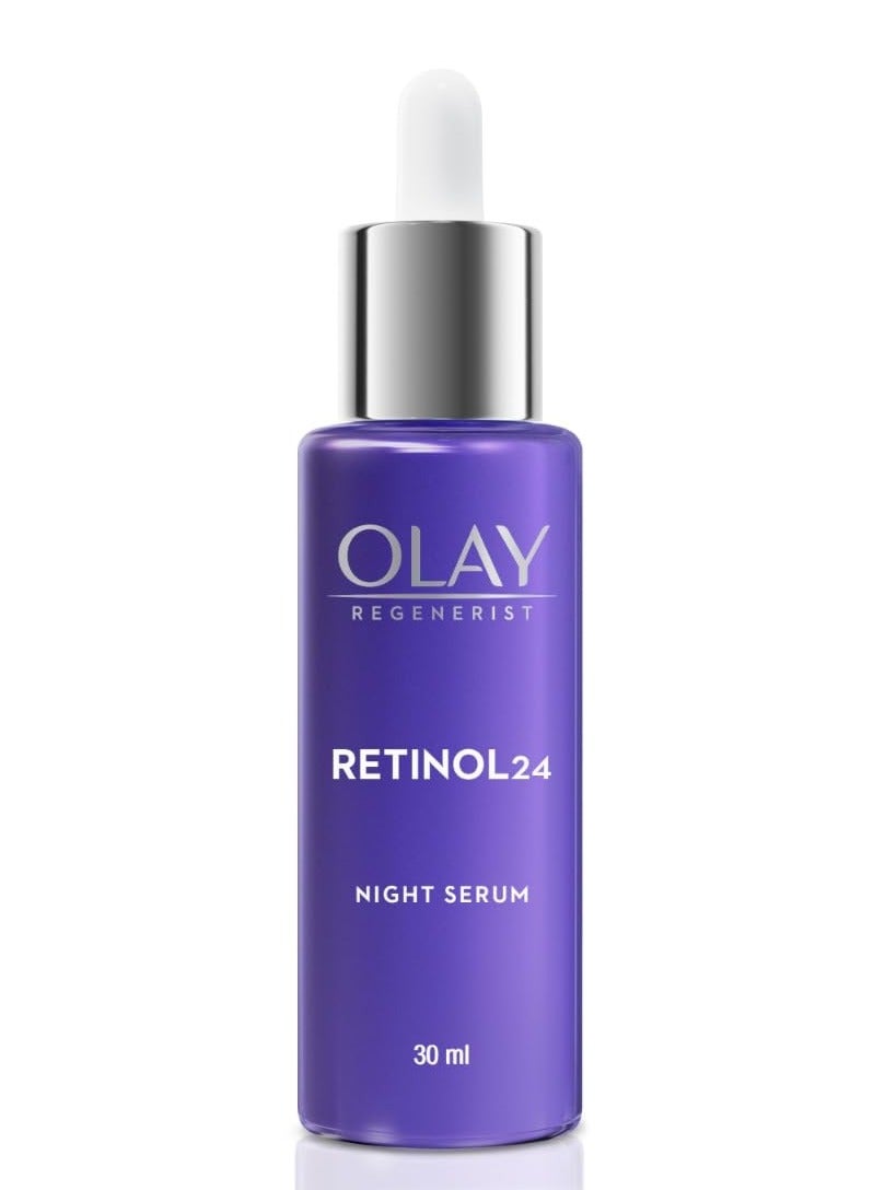 Olay Regenerist Retinol 24 Night Serum l Renews and Resurfaces Skin Overnight l No Redness or Irritation | Fragrance Free l Normal, Oily, Dry and Combination Skin l 30ml - Image 1