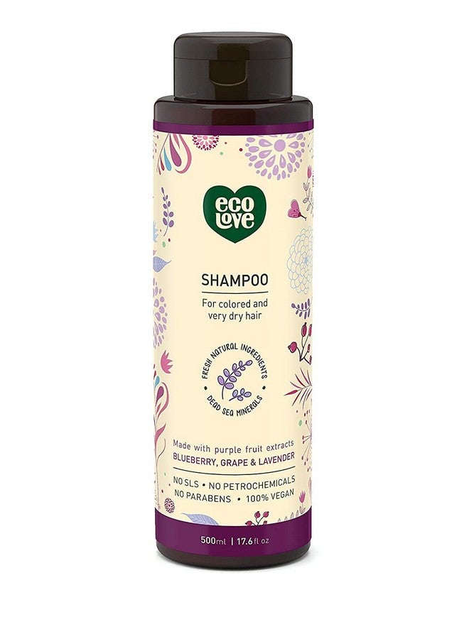 ecoLove - Natural Shampoo, Sodium Lauryl Sulfate Free, Vegan & Cruelty Free Shampoo For Color Treated Hair, Very Dry & Damaged Hair, Organic Lavender Shampoo, No Sls Or Parabens, 17.6 Oz