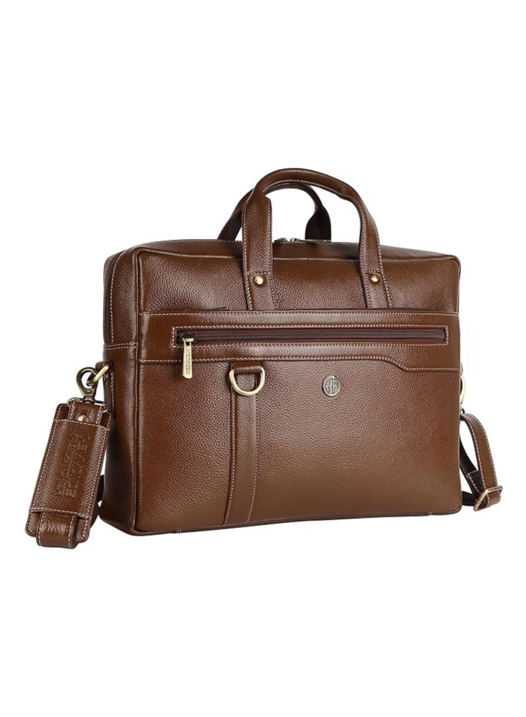 HAMMONDS FLYCATCHER Leather Executive Office Bag - Shoulder Laptop Messenger Bag for Men - Fits MacBook, Notebook up to 16 Inch - Crossbody Handbag with Shoulder Straps |  LB201_MH | S5RT  - Image 1
