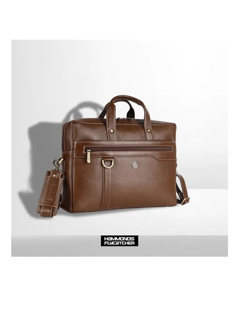 HAMMONDS FLYCATCHER Leather Executive Office Bag - Shoulder Laptop Messenger Bag for Men - Fits MacBook, Notebook up to 16 Inch - Crossbody Handbag with Shoulder Straps |  LB201_MH | S5RT