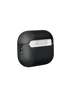 PITAKA for Apple AirPods Pro 2 Case, Slim-Fit Shockproof Protective AirPods Pro 2nd Generation Case, Compatible with MagSafe, 600D Aramid Fiber Made - Black/Grey  - Image 4