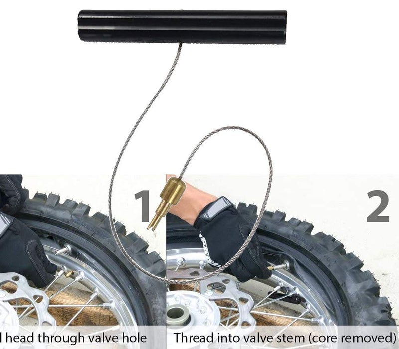 P1TOOLS P1 Tools Valve Stem Puller/Installer Tool for Dirt Bike ATV and UTV Tubes Tire Valve Stem Fishing Tool Puller with Valve Core Remover - Image 3