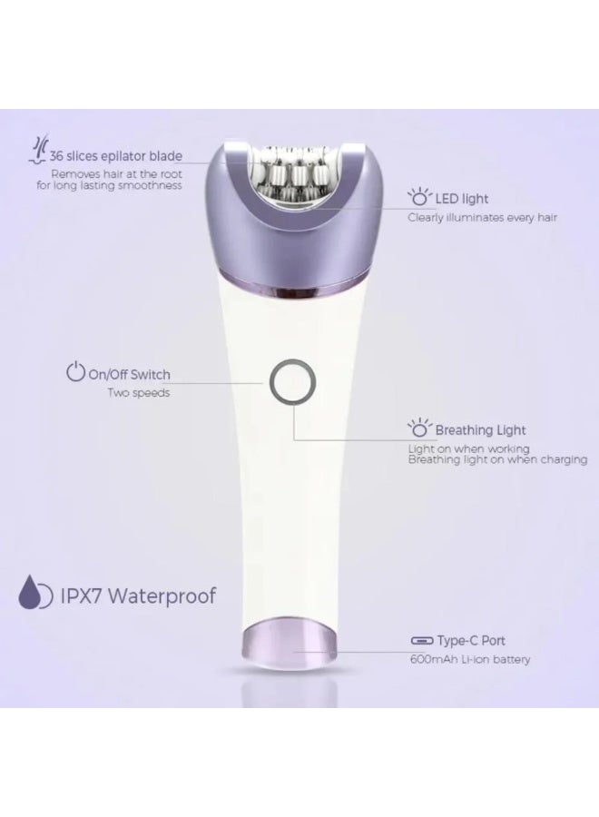 Denx Multifunctional DENX DX1377 Hair Removal & Skin Care Device – Epilator, Facial Shaver, Callus Remover & More - Image 4