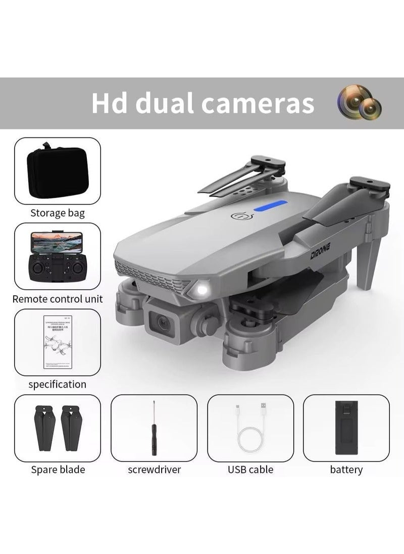 Gravity E88 Foldable Drone with 8K HD Dual Camera, Smart Obstacle Avoidance Sensors, Altitude Hold, One-Key Takeoff & Landing, Wi-Fi FPV Live Transmission, Long Battery Life, Lightweight Portable Design for Aerial Photography and Beginners - Image 3