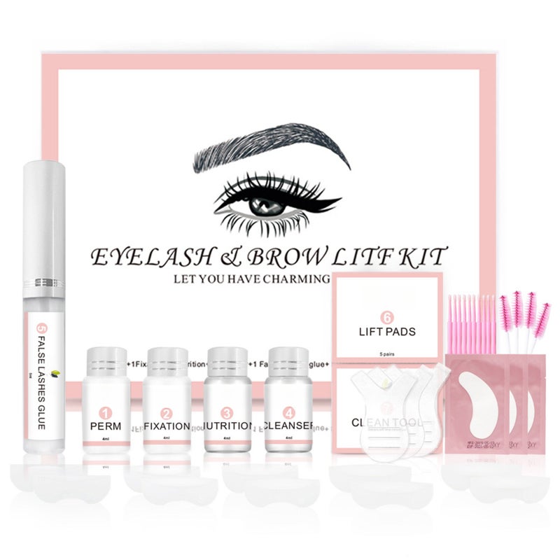 Eye Lash Lift Kit Eyelash Perm Kit Lash Curling Eyelash Extensions Professional Semi-Permanent Curling Perming Wave Suitable For Salon - Image 1