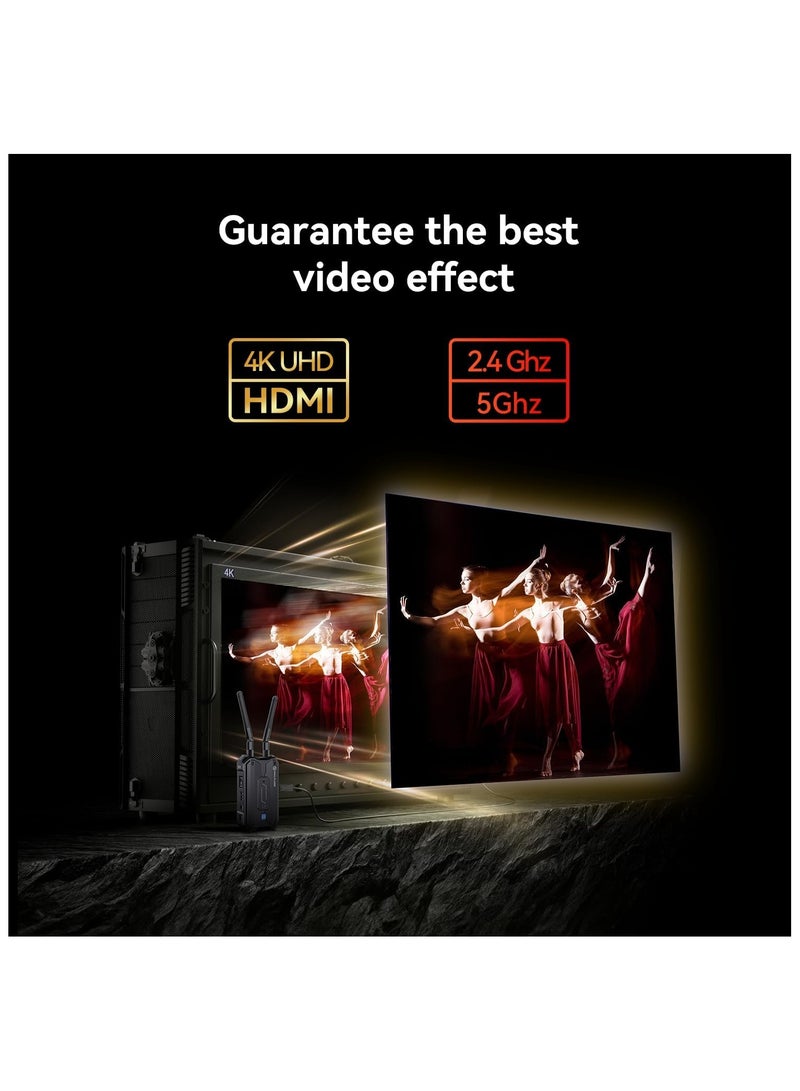 هولي لاند نظام نقل الفيديو اللاسلكي Hollyland Pyro H مع HDMI مزدوج وUSB-C، شاشة نقل فيديو لاسلكية بعيدة المدى للكاميرا والإنتاج الحي، مجموعة نقل فيديو لاسلكية منخفضة الكمون - Image 4