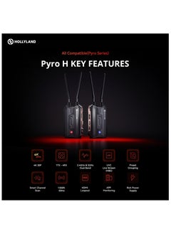 Hollyland Hollyland Pyro H Wireless HDMI Video Transmission System, Dual-Band 4K30/1080p60 1300ft Los Range 60ms Latency, Up to 4 Receiver, Smart Channel Scan, UVC Live Stream (1TX+1RX)  - Image 5