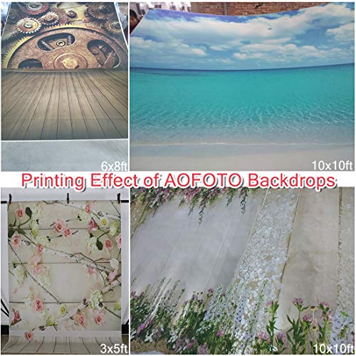 AOFOTO 7x5ft Sea Landscape Backdrop Fishing Boat Fishing Poles Blue Sky White Cloud Photography Background Anglers Vacation Video Displays TV Film Production Studio Prop Video Drape - Image 5