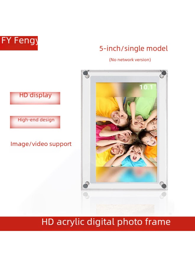 Fengye Acrylic High-definition Digital Photo Frame 5 7 10.1 Inch Ips Screen Electronic Photo Album Transparent High-end Gifts-Color:10.1 Inch Stand-alone (horizontal And Vertical Key Switch)