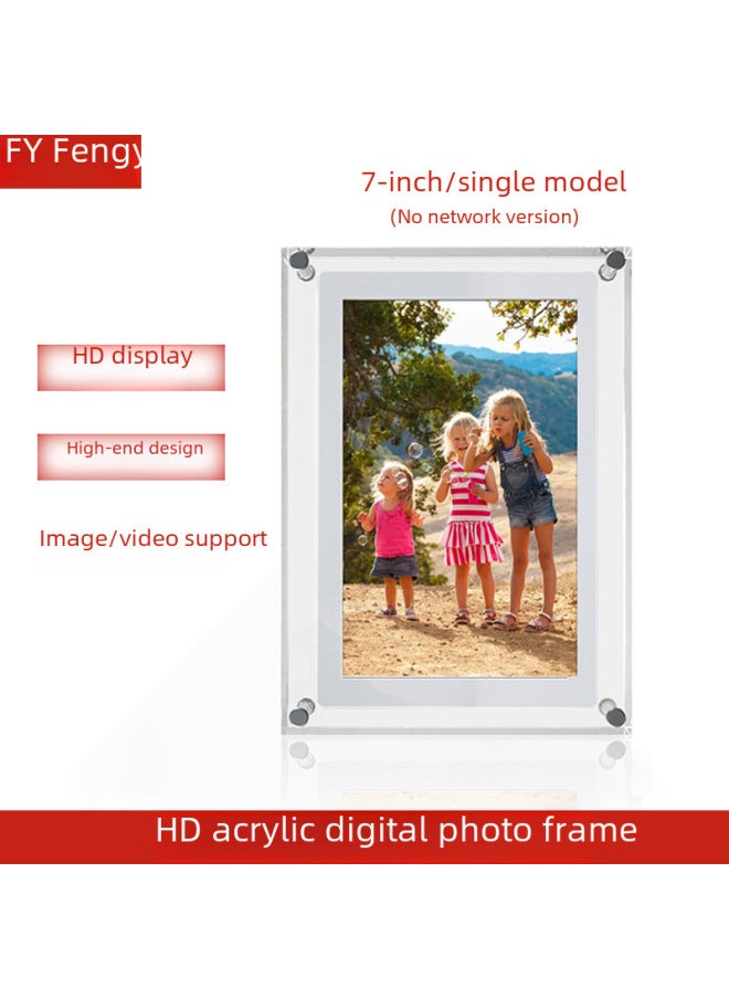 Fengye Acrylic High-definition Digital Photo Frame 5 7 10.1 Inch Ips Screen Electronic Photo Album Transparent High-end Gifts-Color:10.1 Inch Stand-alone (horizontal And Vertical Key Switch)