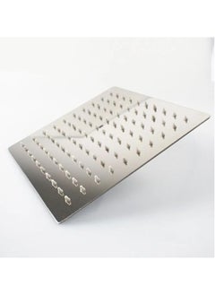 Stainless Steel Square Fixed Rain Shower Head with Rotating Mounting Ball, 25 x 25 cm