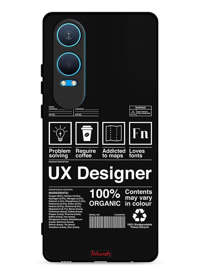 Tolwak OnePlus Nord CE4 Lite 5G Protective Case Cover Ux Designer Sticker - Image 1