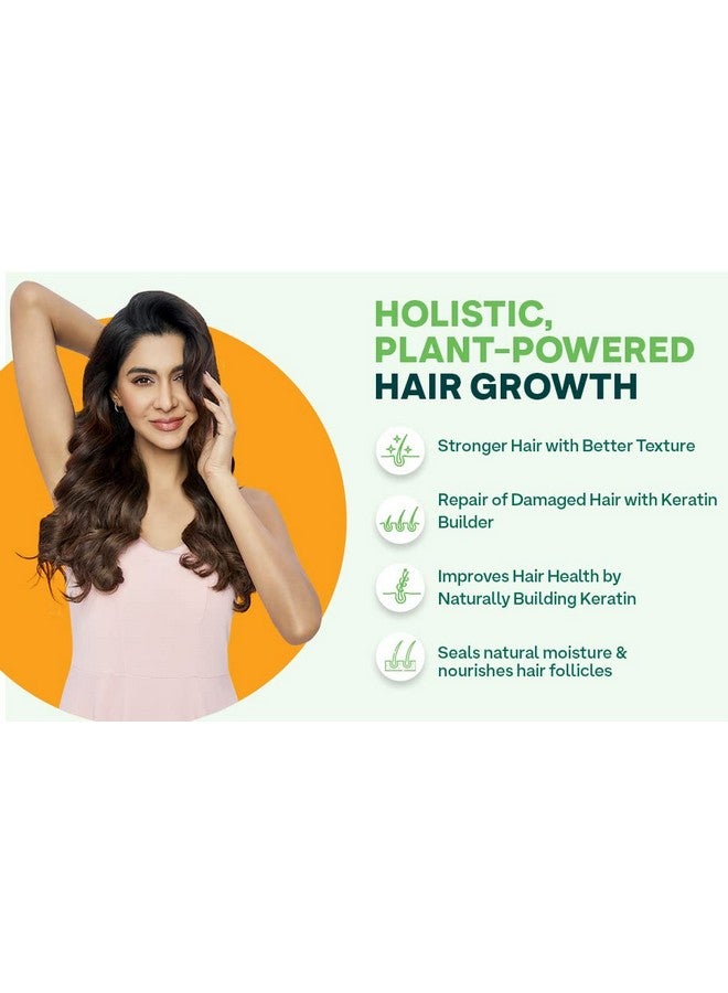 OZiva Plant Based Biotin Xtra | Biotin for hair growth & Regeneration | Biotin 7000 mcg+ with Keratin Builder, Sesbania Agati & Aloe Vera (Pack of 1, (60 Capsules)) - Image 4