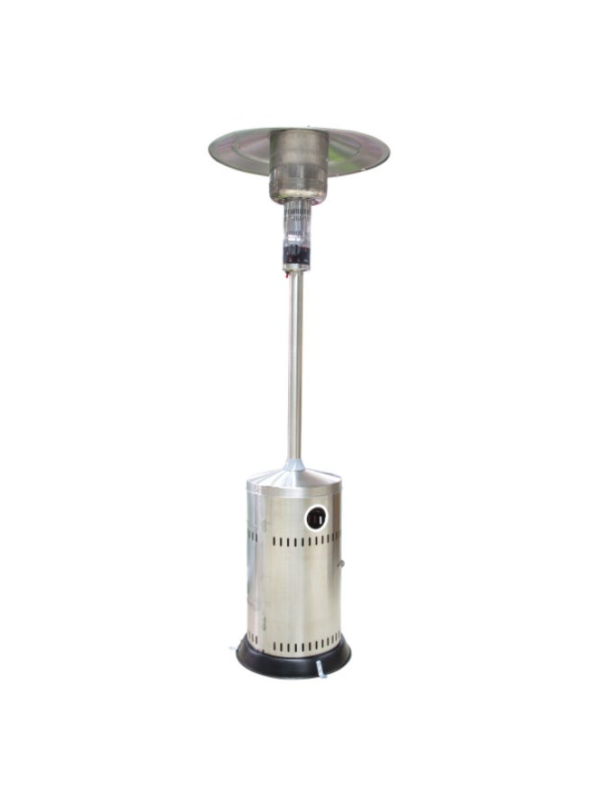 Oripower Stainless Steel Bullet Patio Gas Heater with Wheels Silver 78 x 38 x 75 cm H1107 - Image 1