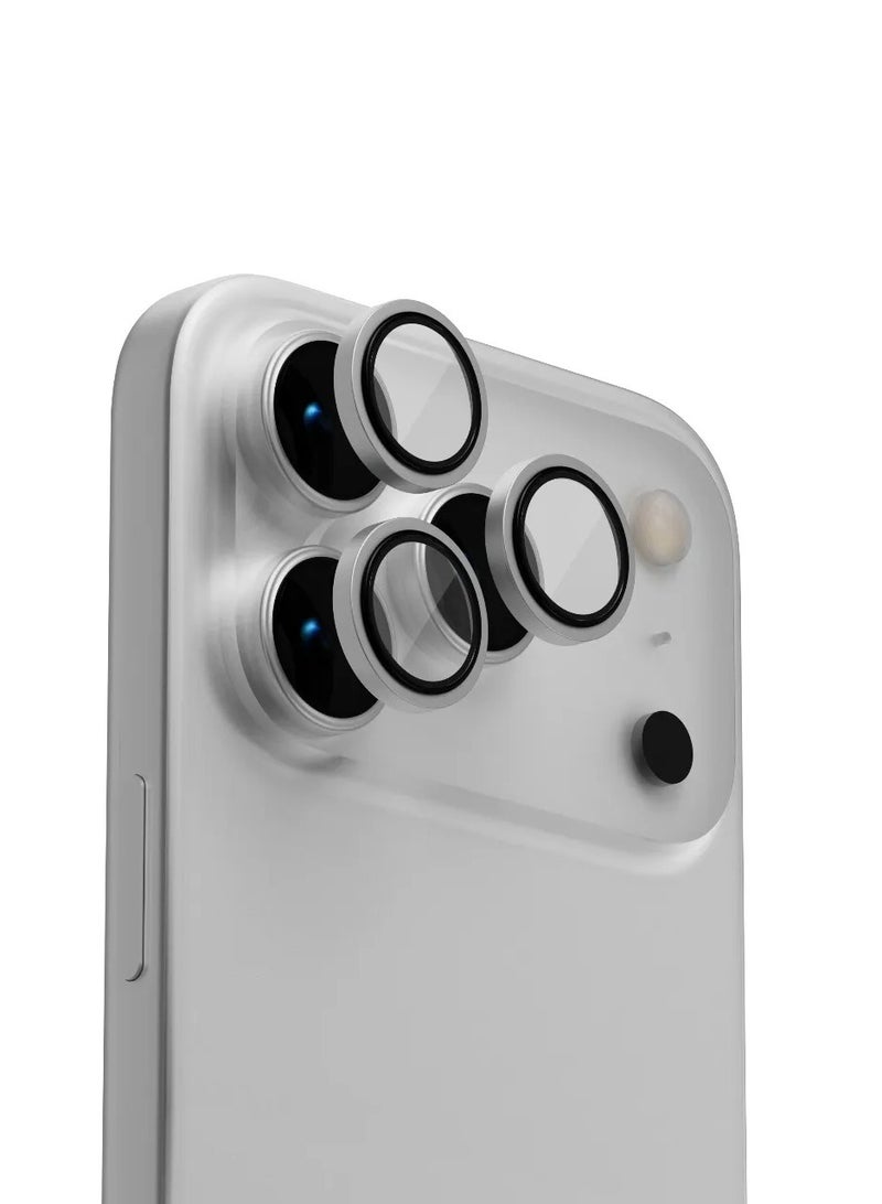 LEVELO iPhone 17 Pro / 17 Pro Max Lens Protector / Scratch Resistant / Lucent Duo Lens Protector With 99% Transmittance / Lens Protector with 2x Titanium Alloy - Titanium Silver - Image 1