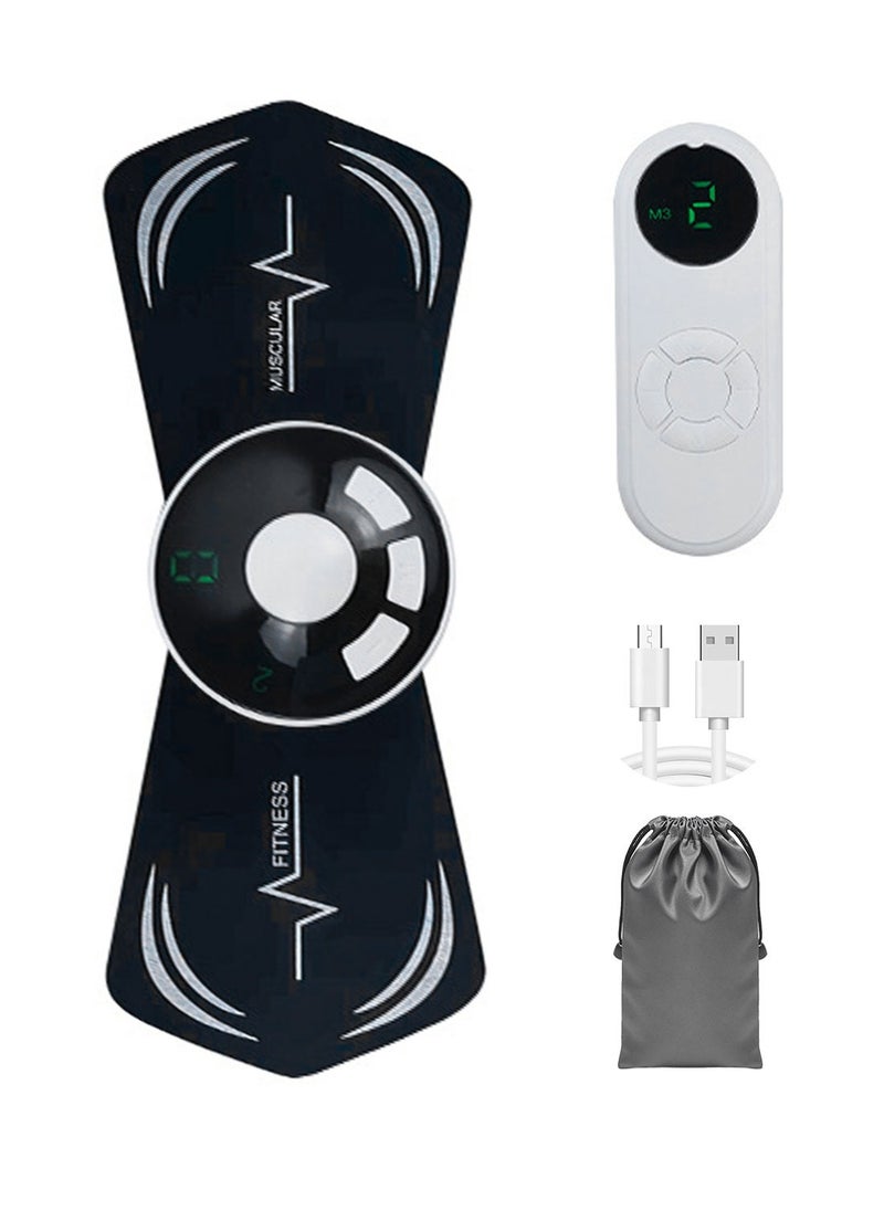 Syarme Neck Massager, Wireless TENS Unit Muscle Stimulator, Rechargeable Compact Unit EMS Muscle Stimulator, 8 Modes 18 Force Adjustment - Black  - Image 1