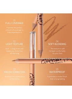 Menow MENOW 12Pcs x 1.3g Wooden Pole Concealer Pencils Under-eye Pen Full Coverage Hide Imperfections Waterproof Long-lasting Highlight Pen  - Image 2