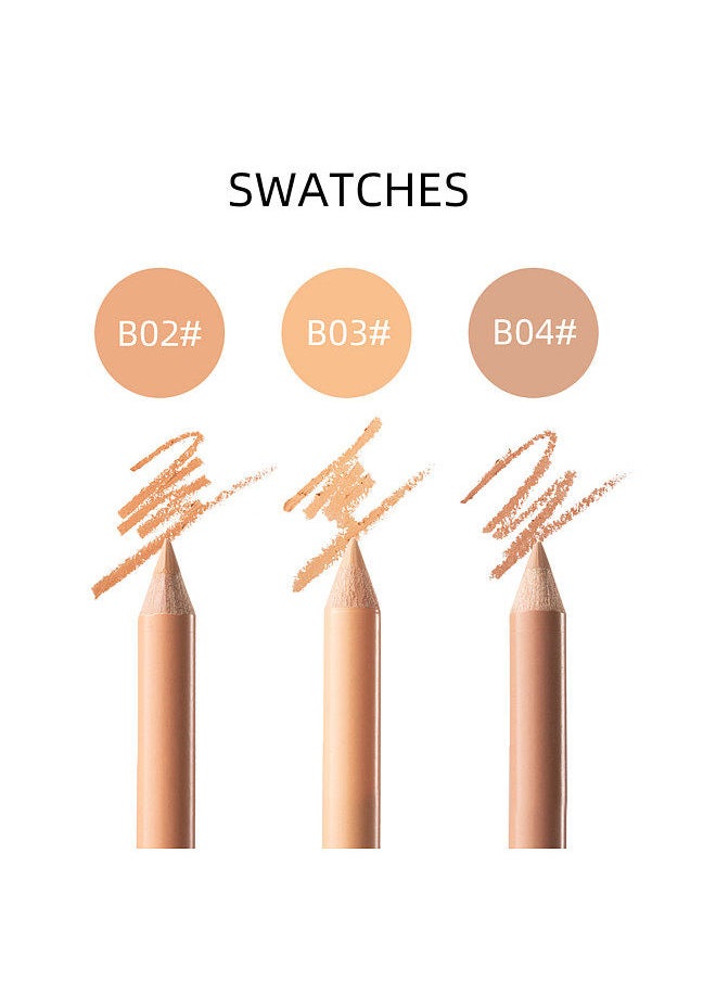 Menow - MENOW 12Pcs x 1.3g Wooden Pole Concealer Pencils Under-eye Pen Full Coverage Hide Imperfections Waterproof Long-lasting Highlight Pen - Image 1