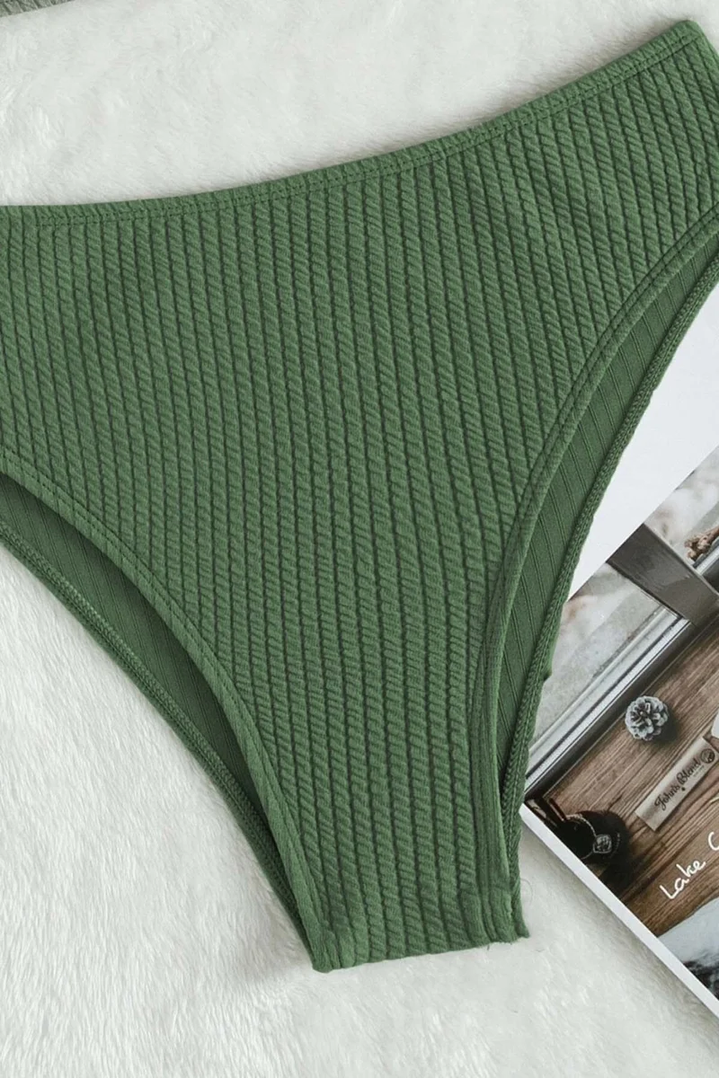 Angelsin Special Twill High Waist Tankini Bikini Set