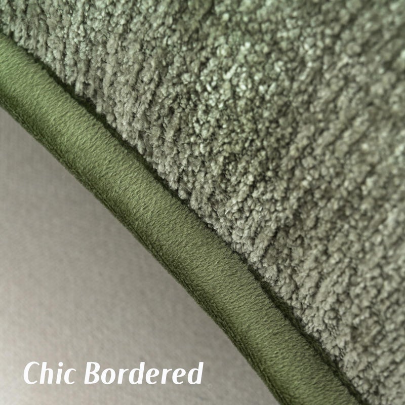 Futei Sage Green Chenille Conflow Converse 16 × 16 بوصة مجموعة من 2 ناعم وسادة وسادة ديكور المنزل لأريكة غرفة المعيشة - Image 3