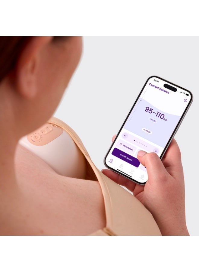 بيريفيت مضخة حليب، مضخة حليب كهربائية محمولة لاسلكية مع 2 أوضاع و8 مستوى، يمكن ارتداؤها وبدون استخدام اليدين، مضخة حليب الكل في واحد غير مؤلمة، شاشة LED، درع بقطر 15 مم، 160 مل، عبوة واحدة - Image 5