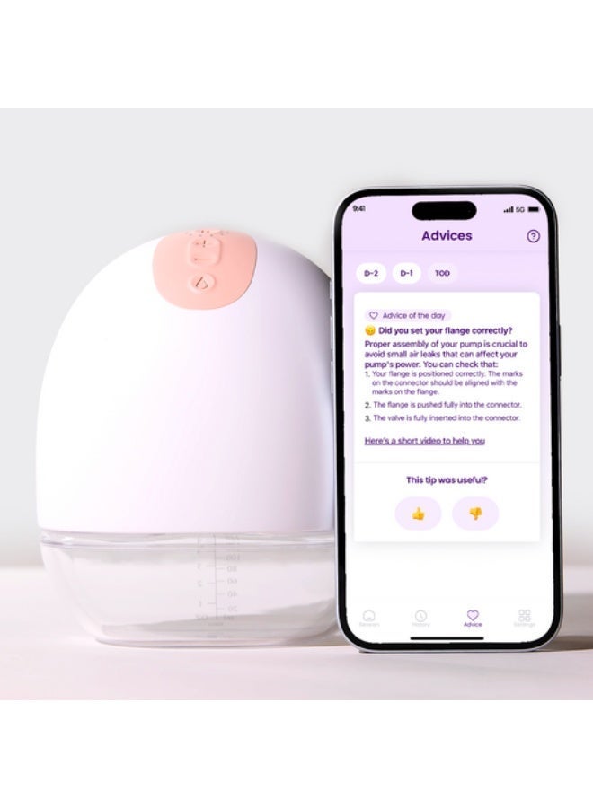 بيريفيت مضخة حليب، مضخة حليب كهربائية محمولة لاسلكية مع 2 أوضاع و8 مستوى، يمكن ارتداؤها وبدون استخدام اليدين، مضخة حليب الكل في واحد غير مؤلمة، شاشة LED، درع بقطر 15 مم، 160 مل، عبوة واحدة - Image 4