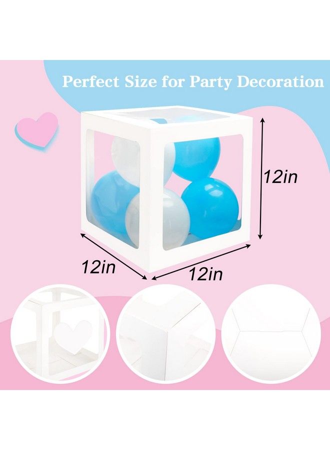 RUBFAC Baby Boxes With 41 Letters And 36 Balloons 4Pcs Clear Balloon Boxes For Baby Shower Gender Reveal Girl Boy Blocks Birthday Party Decorations - Image 4