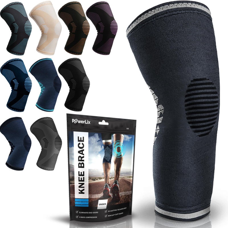 POWERLIX Compression Knee Sleeve for Women & Men, Medical Knee Brace for Arthritis & Knee Pain Relief, Meniscus Tear & Injury Recovery, Knee Support & Protection for Working Out, Running & All Sports - Image 1