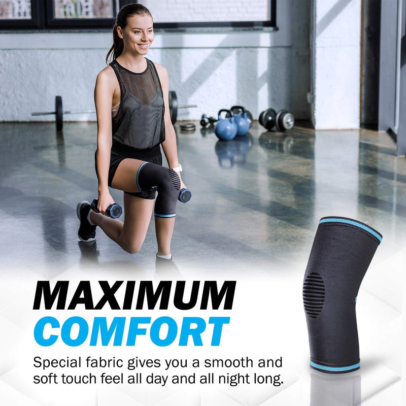 POWERLIX Compression Knee Sleeve for Women & Men, Medical Knee Brace for Arthritis & Knee Pain Relief, Meniscus Tear & Injury Recovery, Knee Support & Protection for Working Out, Running & All Sports - Image 5