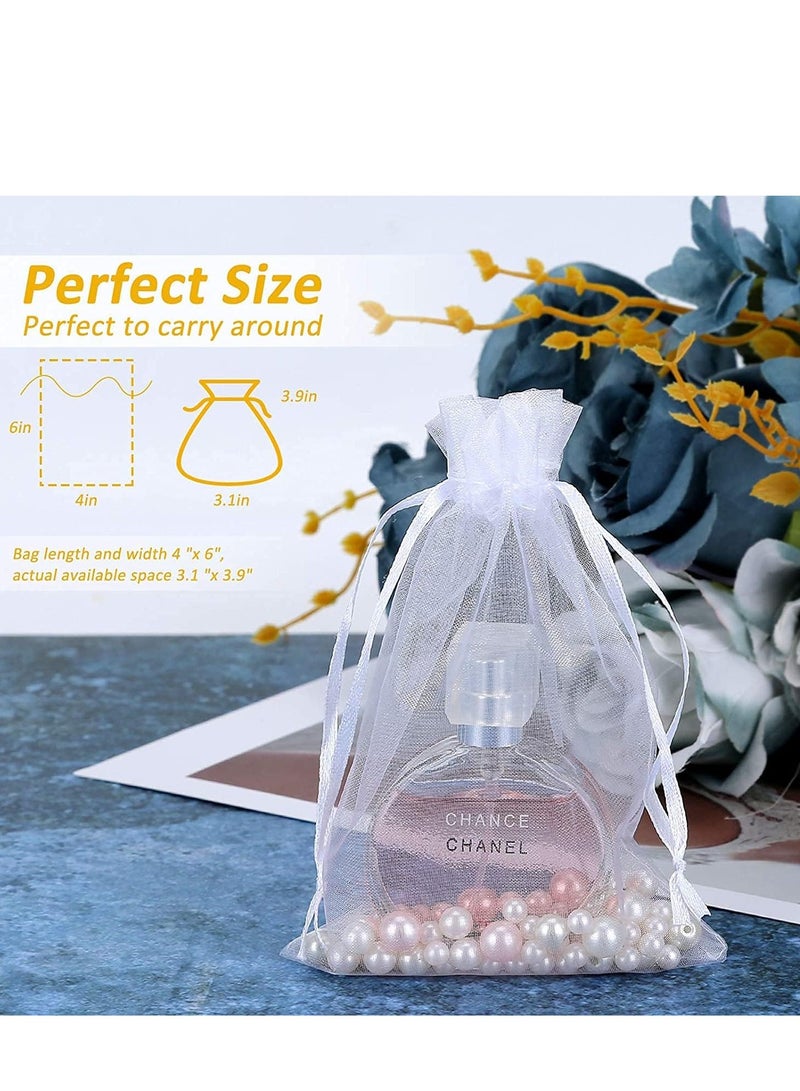 SYOSI 10 Color Yarn Bag KASTWAVE Sheer Gift Bag, Wedding with Drawstring, 4X6 Inch Jewelry Party Festive Goodie (200 Pieces) - Image 3